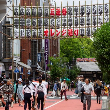 Sanja Matsuri, rues d'Asakusa pendant le festival