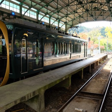 Gare de la ligne de train Eizan (compagnie Keihan) qui dessert le nord de Kyoto