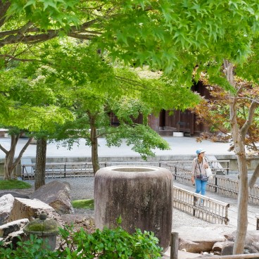 Konkai Komyo-ji, accès au temple et érables verts