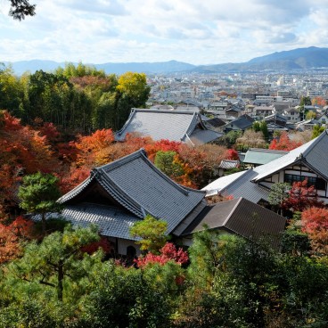 Enko-ji, vue sur Kyoto en automne