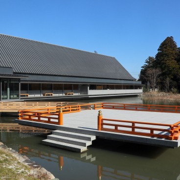 Ise Jingu, musée Sengukan et plan d'eau Magatamaike au sanctuaire extérieur Geku (Toyo'uke-daijingu)