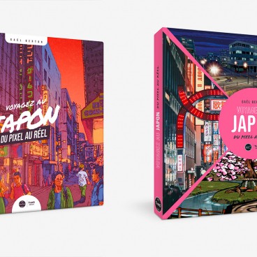 Couvertures du livre "Voyagez au Japon - Du pixel au réel" (éditions classique et First Print)