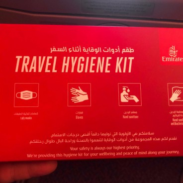 Voyage en période de Covid, kit d'hygiène