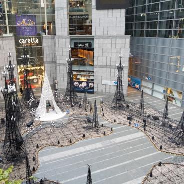 Caretta Shiodome (Tokyo), illuminations du centre commercial pour Noel 2