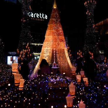 Caretta Shiodome (Tokyo), illuminations du centre commercial pour Noel 9