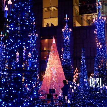 Caretta Shiodome (Tokyo), illuminations du centre commercial pour Noel 4