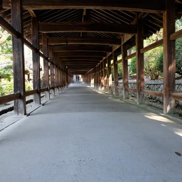 Kibitsu-jinja, passage couvert sur 360 mètres du sanctuaire 2