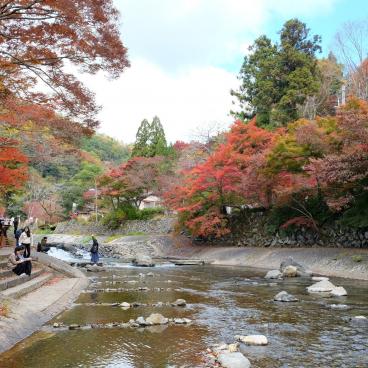 Quartier de Yase, rivière Takano et érables rouges non loin du Ruriko-in 3