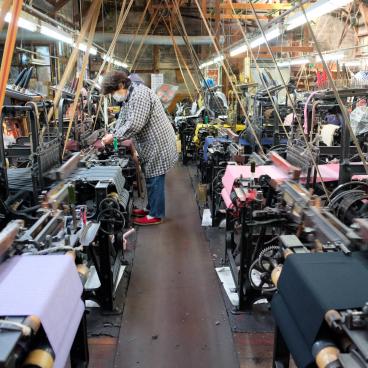 Aizu-Wakamatsu, Nanuka-machi Dori, atelier de coton Aizu momen