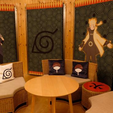 Hôtel Grand Chariot (Awaji), chambre Naruto Hokage Villa, espace salon 2