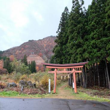 Oku Aizu (Tadami), torii du sanctuaire Mitsuishi-jinja 