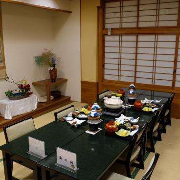 Oku Aizu (Yanaizu), dîner servi au ryokan Uchidaya