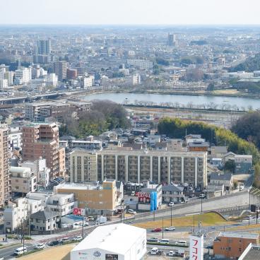 Art Tower Mito, vue sur la ville depuis l'observatoire 2