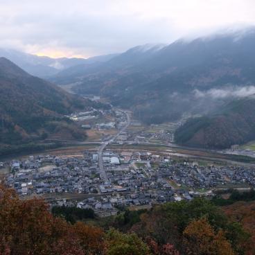 Ruines du château de Takeda, panorama sur les environs et la campagne japonaise 2