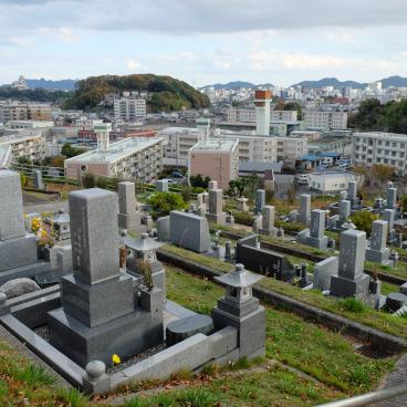 Himeji, cimetière de Nagoyama, panorama sur la ville