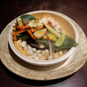 Shiojitei (Toba), assiette de langouste au restaurant Dining Shiraishi