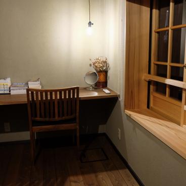 Maison Shiki Bisho (Kyoto), espace bureau à l'étage