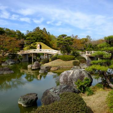 Parc Daisen (Sakai, Osaka), plan d'eau du jardin japonais