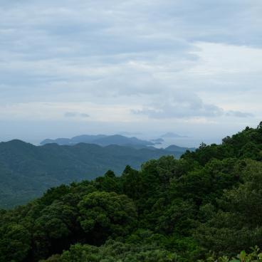Ise-shima skyline, vue sur le nord-est de la péninsule et les îles au large de Toba