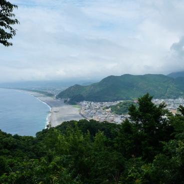 Kumano (Mie), point de vue au sommet du col de Matsumoto-toge sur la route de Kumano Kodo Iseji