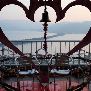 Kyoto côté mer du Japon, vue sur Amanohashidate au soleil couchant 2