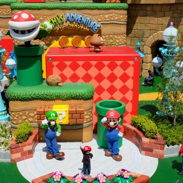Super Nintendo World (USJ, Osaka), séance de photo avec Mario et Luigi