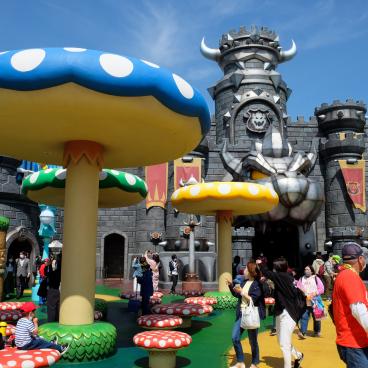 Super Nintendo World (USJ, Osaka), zone de repos au sein du Royaume Champignon