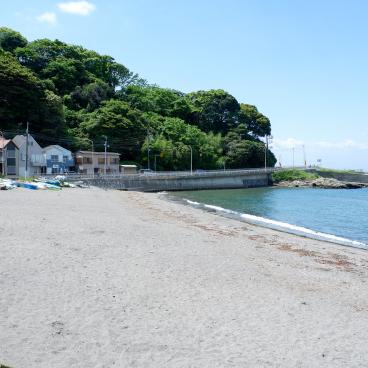 Yokosuka, parc Kannonzaki, plage à l'entrée