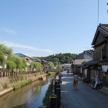 Sawara (Katori, Chiba), rue du quartier préservé au bord du canal 2