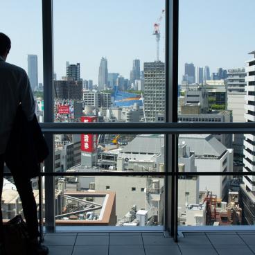 Hikarie (Shibuya), vue sur Tokyo et ses immeubles hauts