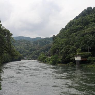 Barrage d'Amagase (Uji), vue sur la rivière Uji