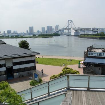 Pont Rainbow Bridge (Tokyo), vue depuis Odaiba 3