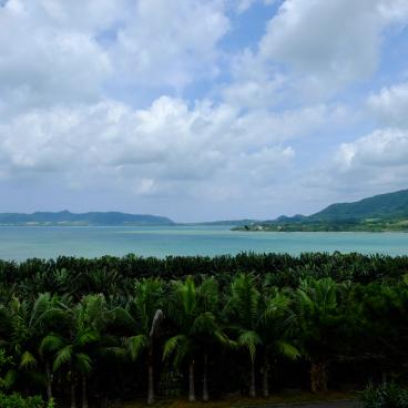 Yaimamura (Ishigaki), point de vue sur la baie de Nagura depuis l'observatoire Amparu