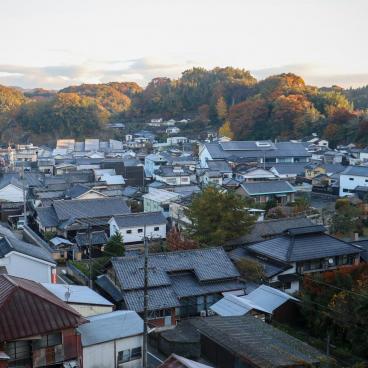 Chikuden Saryo (Taketa, Oita), vue sur la ville depuis le ryokan