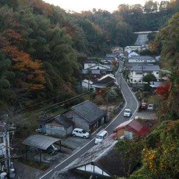 Chikuden Saryo (Taketa, Oita), vue sur la ville depuis le ryokan 2