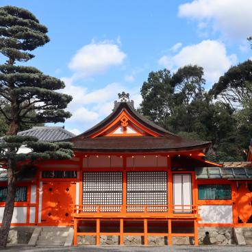 Yoshida-jinja (Kyoto), vue sur le bâtiment principal Honden