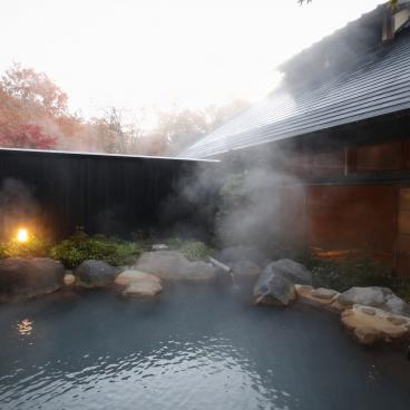 Miyama Sanso (Kurokawa Onsen), bain chaud en plein air Rotenburo 2