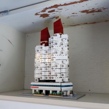 Nakagin Capsule Tower (Tokyo), maquette Lego de l'immeuble