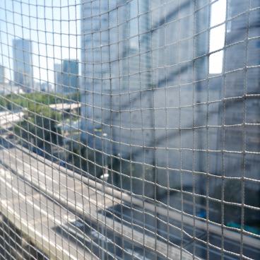 Nakagin Capsule Tower (Tokyo), vue sur la ville depuis l'appartement