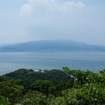 Tomogashima (Wakayama), panorama depuis l'observatoire du mont Takanosu sur l'île Okinoshima