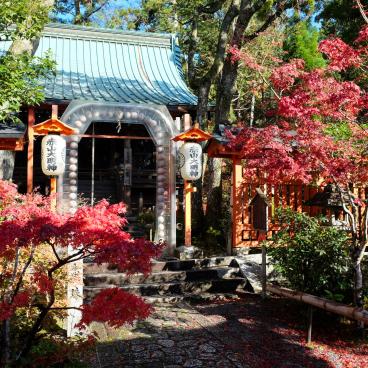Sekizan Zen-in (Kyoto), pavillon principal du temple en automne