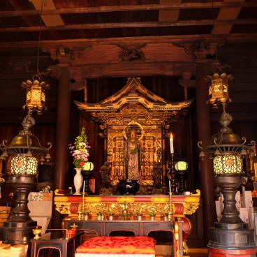 Sekizan Zen-in (Kyoto), autel et statue de Jizo