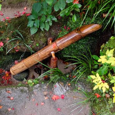 Shisen-do (Kyoto), fontaine à eau Shishi-odoshi avec bambou Sozu