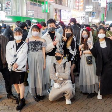 Shibuya (Tokyo), groupe déguisé pour Halloween 2