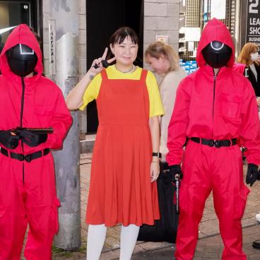 Shibuya (Tokyo), Cosplay Squid Game pour Halloween