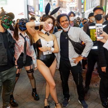 Shibuya (Tokyo), Cosplay The Purge et sexy pour Halloween