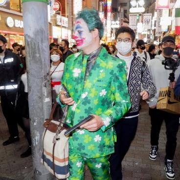 Shibuya (Tokyo), Cosplay Joker pour Halloween