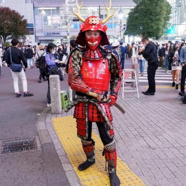 Shibuya (Tokyo), Cosplay Samurai pour Halloween