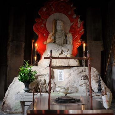 Tanukidani-san Fudo-in (Kyoto), statue de Fudo Myoo