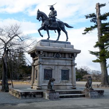 Château de Sendai, statue de Date Masamune à cheval